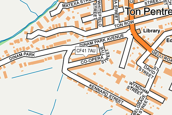 CF41 7AU map - OS OpenMap – Local (Ordnance Survey)