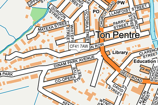 CF41 7AW map - OS OpenMap – Local (Ordnance Survey)