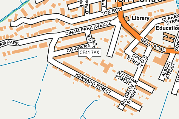 CF41 7AX map - OS OpenMap – Local (Ordnance Survey)