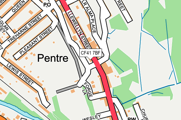 CF41 7BF map - OS OpenMap – Local (Ordnance Survey)