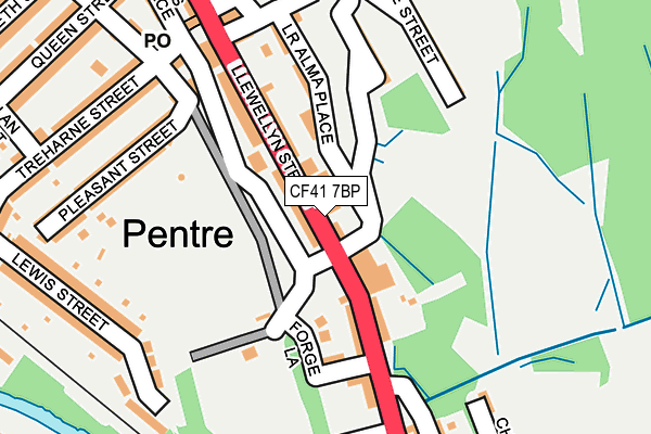 CF41 7BP map - OS OpenMap – Local (Ordnance Survey)