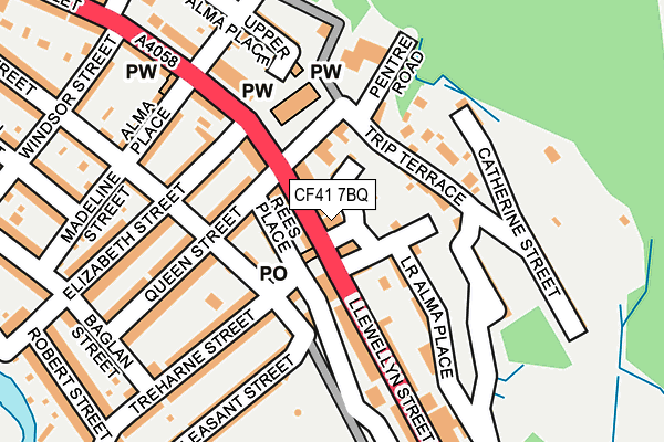 CF41 7BQ map - OS OpenMap – Local (Ordnance Survey)