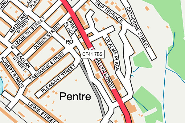 CF41 7BS map - OS OpenMap – Local (Ordnance Survey)