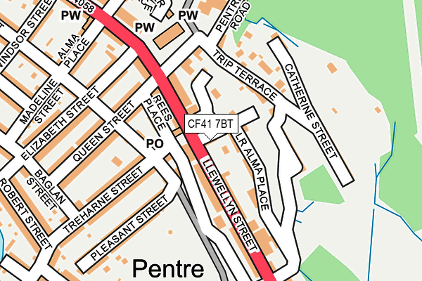 CF41 7BT map - OS OpenMap – Local (Ordnance Survey)