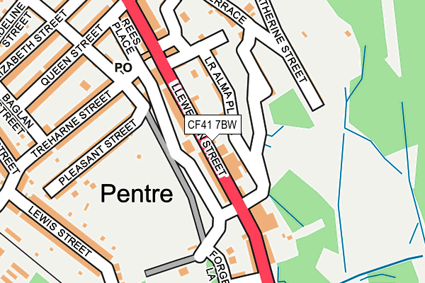 CF41 7BW map - OS OpenMap – Local (Ordnance Survey)