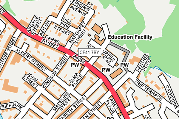 CF41 7BY map - OS OpenMap – Local (Ordnance Survey)