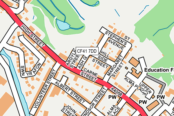 CF41 7DD map - OS OpenMap – Local (Ordnance Survey)
