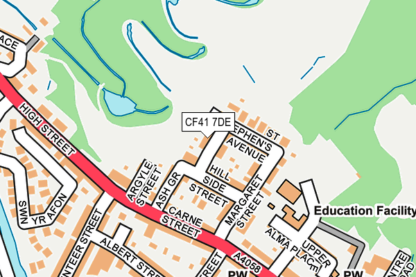 CF41 7DE map - OS OpenMap – Local (Ordnance Survey)