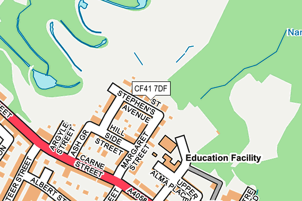 CF41 7DF map - OS OpenMap – Local (Ordnance Survey)