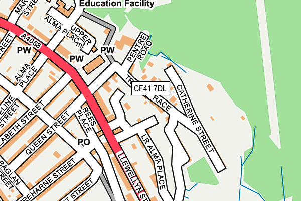 CF41 7DL map - OS OpenMap – Local (Ordnance Survey)