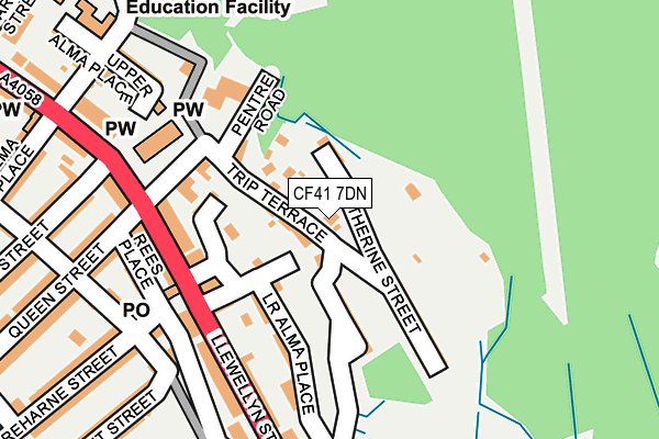 CF41 7DN map - OS OpenMap – Local (Ordnance Survey)