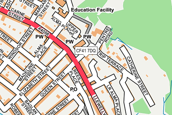 CF41 7DQ map - OS OpenMap – Local (Ordnance Survey)