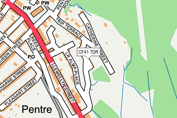 CF41 7DR map - OS OpenMap – Local (Ordnance Survey)