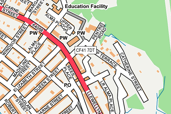 CF41 7DT map - OS OpenMap – Local (Ordnance Survey)
