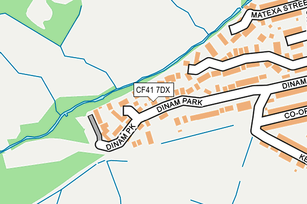 CF41 7DX map - OS OpenMap – Local (Ordnance Survey)