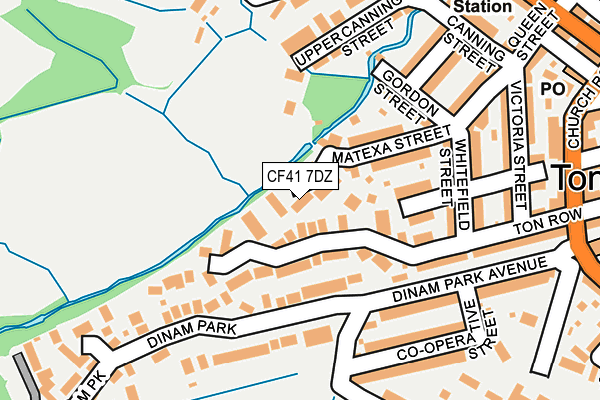 CF41 7DZ map - OS OpenMap – Local (Ordnance Survey)