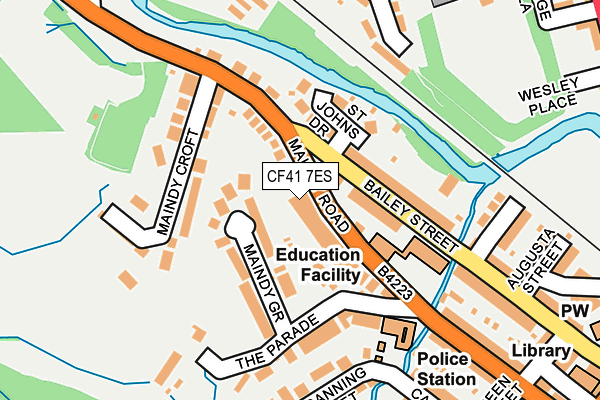 CF41 7ES map - OS OpenMap – Local (Ordnance Survey)