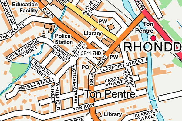 CF41 7HD map - OS OpenMap – Local (Ordnance Survey)