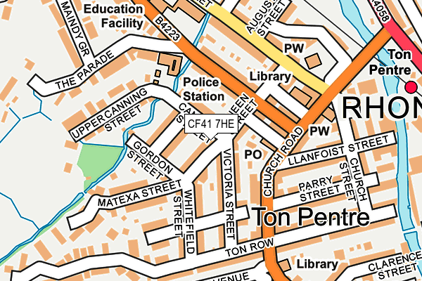 CF41 7HE map - OS OpenMap – Local (Ordnance Survey)