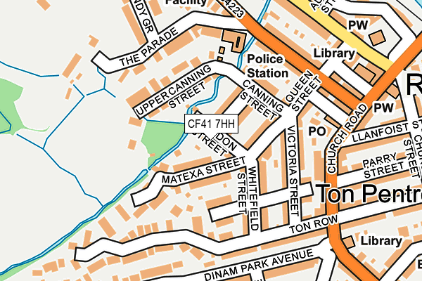 CF41 7HH map - OS OpenMap – Local (Ordnance Survey)