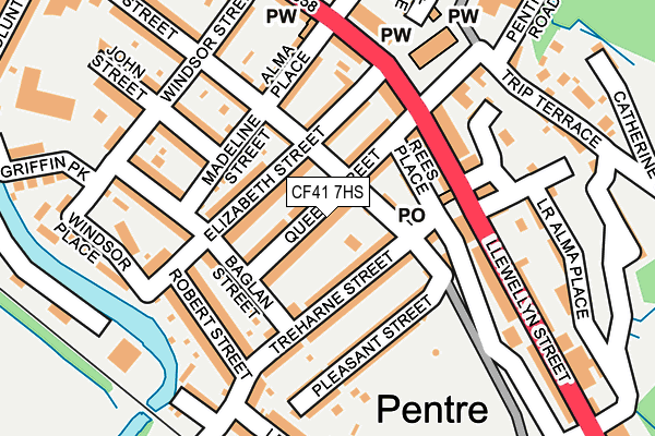 CF41 7HS map - OS OpenMap – Local (Ordnance Survey)