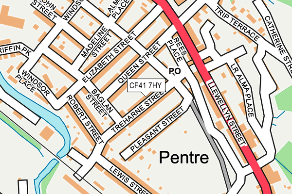 CF41 7HY map - OS OpenMap – Local (Ordnance Survey)