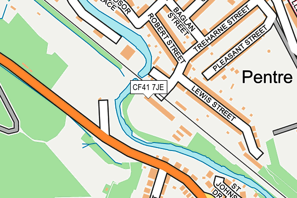 CF41 7JE map - OS OpenMap – Local (Ordnance Survey)