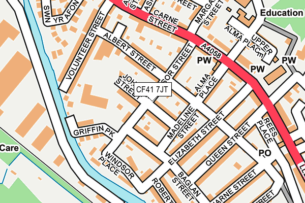 CF41 7JT map - OS OpenMap – Local (Ordnance Survey)