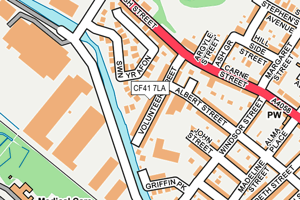 CF41 7LA map - OS OpenMap – Local (Ordnance Survey)