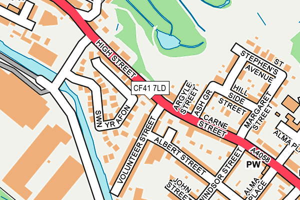 CF41 7LD map - OS OpenMap – Local (Ordnance Survey)