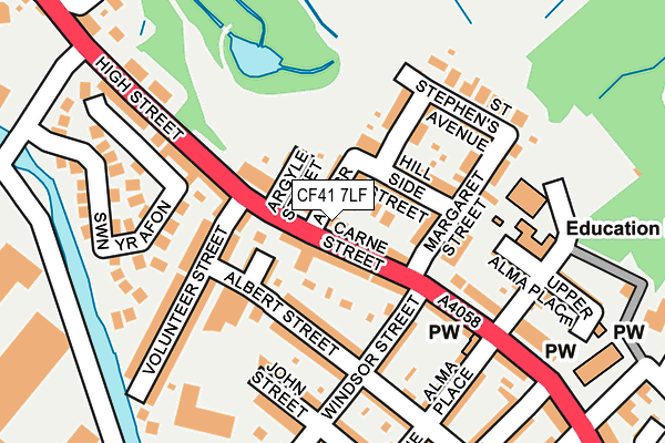 CF41 7LF map - OS OpenMap – Local (Ordnance Survey)