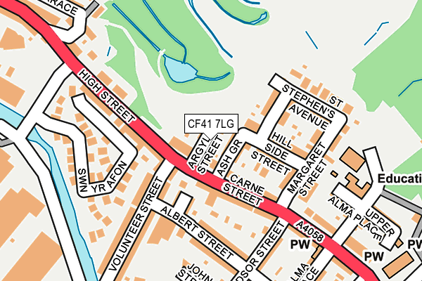 CF41 7LG map - OS OpenMap – Local (Ordnance Survey)