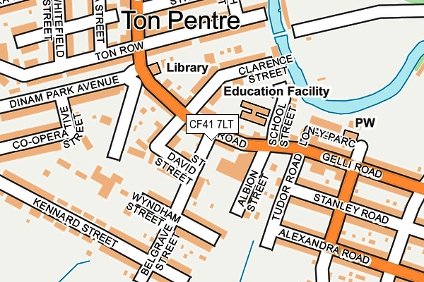 CF41 7LT map - OS OpenMap – Local (Ordnance Survey)