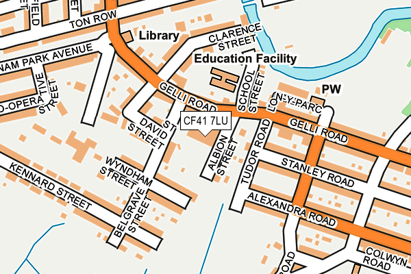 CF41 7LU map - OS OpenMap – Local (Ordnance Survey)