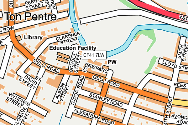 CF41 7LW map - OS OpenMap – Local (Ordnance Survey)