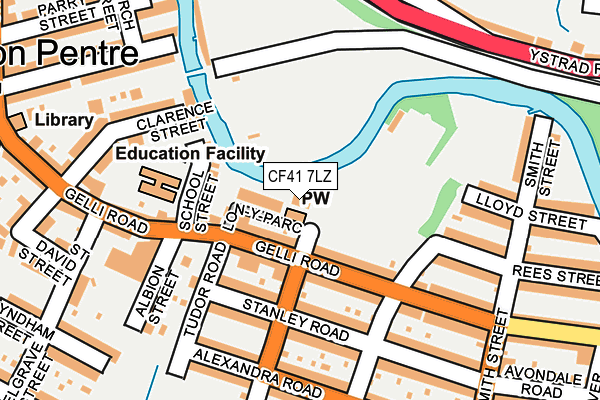 CF41 7LZ map - OS OpenMap – Local (Ordnance Survey)