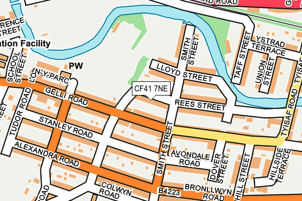 CF41 7NE map - OS OpenMap – Local (Ordnance Survey)