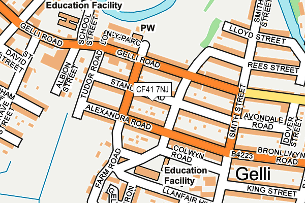 CF41 7NJ map - OS OpenMap – Local (Ordnance Survey)