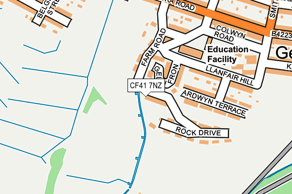 CF41 7NZ map - OS OpenMap – Local (Ordnance Survey)