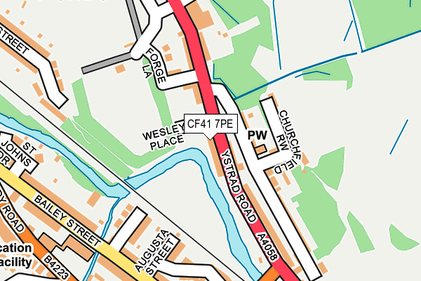 CF41 7PE map - OS OpenMap – Local (Ordnance Survey)