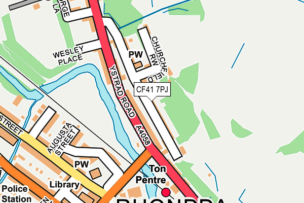 CF41 7PJ map - OS OpenMap – Local (Ordnance Survey)