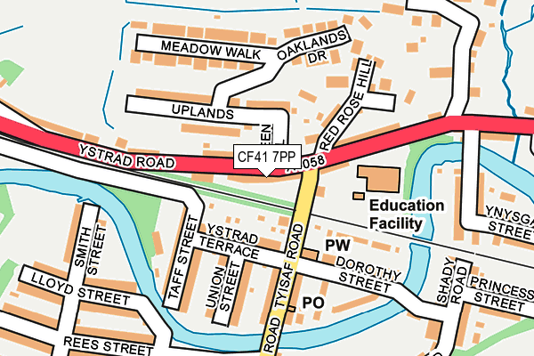 CF41 7PP map - OS OpenMap – Local (Ordnance Survey)