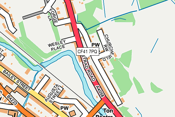 CF41 7PQ map - OS OpenMap – Local (Ordnance Survey)