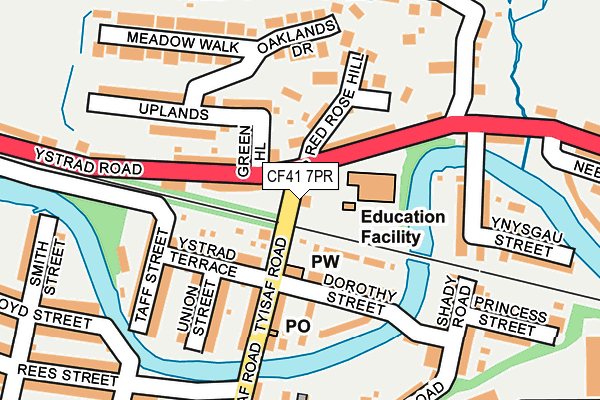 CF41 7PR map - OS OpenMap – Local (Ordnance Survey)