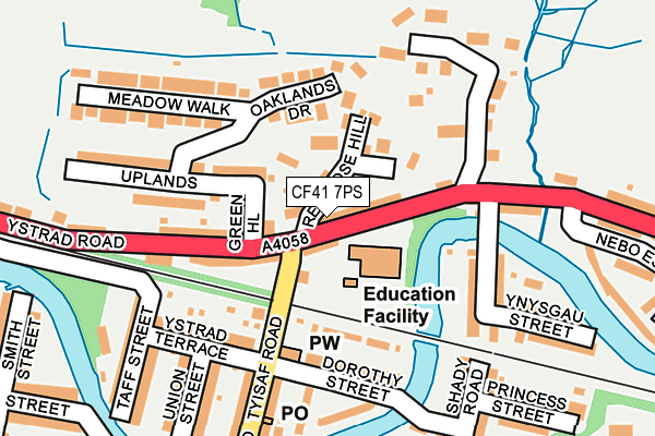 CF41 7PS map - OS OpenMap – Local (Ordnance Survey)