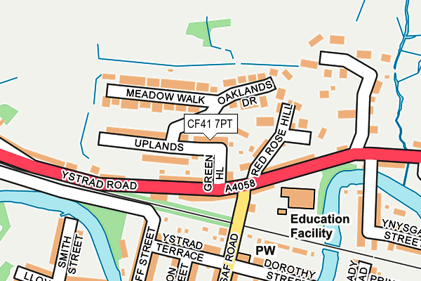 CF41 7PT map - OS OpenMap – Local (Ordnance Survey)