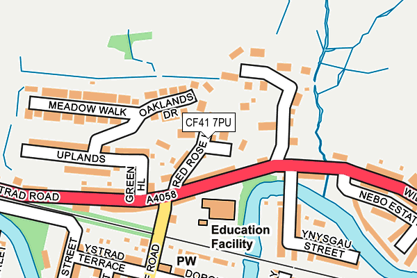 CF41 7PU map - OS OpenMap – Local (Ordnance Survey)