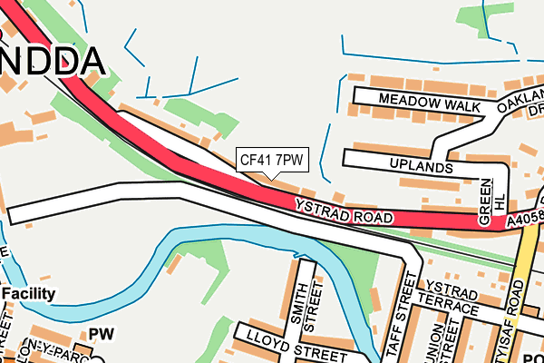 CF41 7PW map - OS OpenMap – Local (Ordnance Survey)