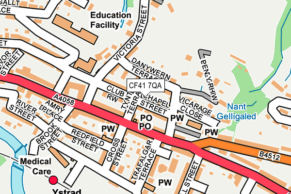 CF41 7QA map - OS OpenMap – Local (Ordnance Survey)