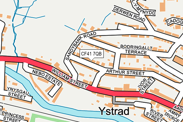 CF41 7QB map - OS OpenMap – Local (Ordnance Survey)